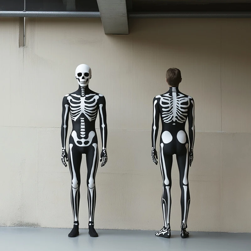 Halloween Men Women Skeleton C - Anime Cosplay Jumpsuit ulasan dan harga