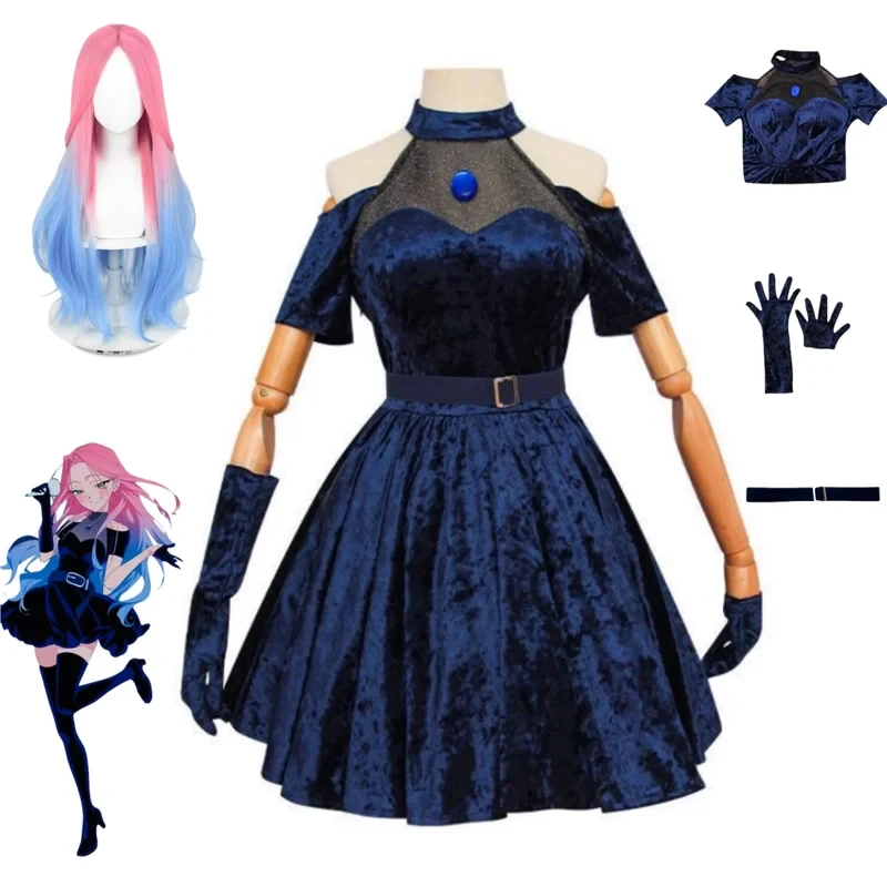 2026 Mizi Cosplay Costume Anim - Anime Cosplay Blue Hair ulasan dan harga