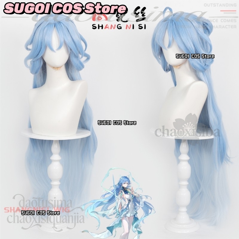 C921Anime Game Wuthering Waves - Anime Cosplay Blue Hair ulasan dan harga