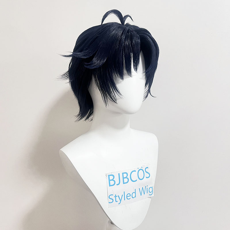 [Styled Wig]Asaba Harumasa Cos - Anime Cosplay Blue Hair ulasan dan harga